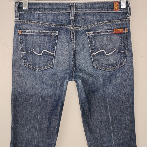 7 For All Mankind Straight Leg Low Rise Dark Wash Sz. 26 EUC - Picture 8 of 16